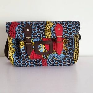 African Print Satchel Bag